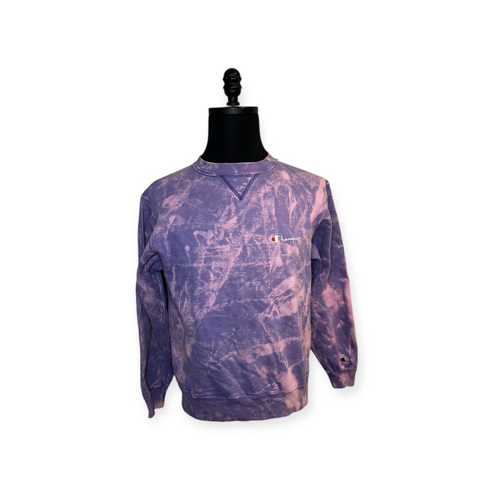 Champion Vintage Purple Tie Dye Sweatshirt